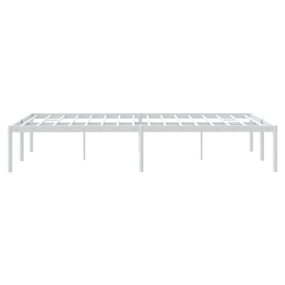 Bedframe Metaal Wit 120 x 200 cm zonder hoofdbord