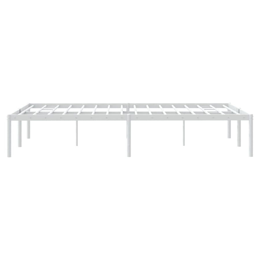 Bedframe Metaal Wit 120 x 200 cm zonder hoofdbord