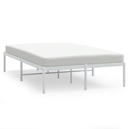 Bedframe Metaal Wit 135 x 190 cm zonder hoofdbord