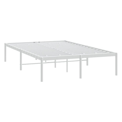 Bedframe Metaal Wit 135 x 190 cm zonder hoofdbord