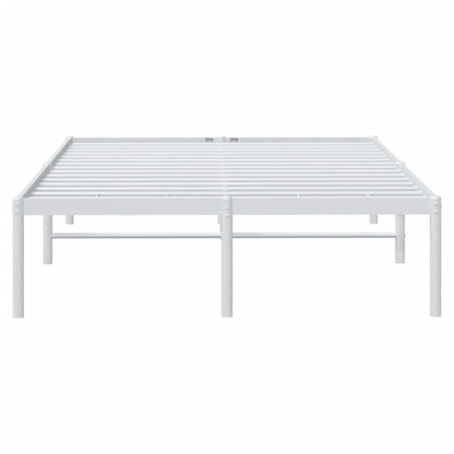 Bedframe Metaal Wit 135 x 190 cm zonder hoofdbord