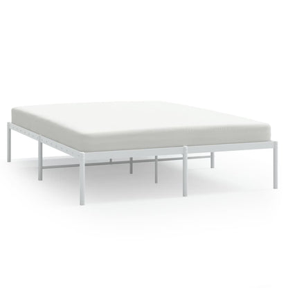 Bedframe Metaal Wit 140 x 190 cm zonder hoofdbord