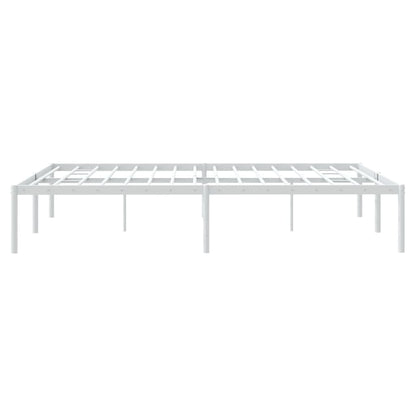 Bedframe Metaal Wit 140 x 190 cm zonder hoofdbord