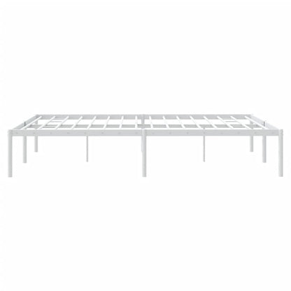 Bedframe Metaal Wit 140 x 200 cm zonder hoofdbord