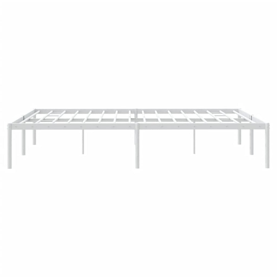 Bedframe Metaal Wit 140 x 200 cm zonder hoofdbord