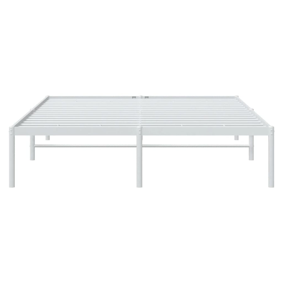 Bedframe Metaal Wit 150 x 200 cm zonder hoofdbord