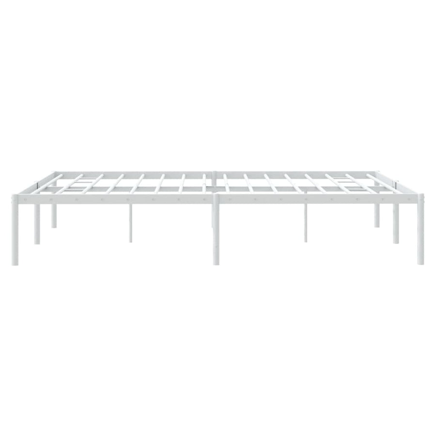 Bedframe Metaal Wit 150 x 200 cm zonder hoofdbord