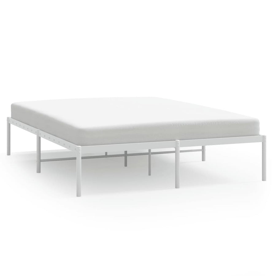 Bedframe Metaal Wit 160 x 200 cm zonder hoofdbord