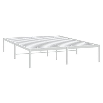 Bedframe Metaal Wit 160 x 200 cm zonder hoofdbord