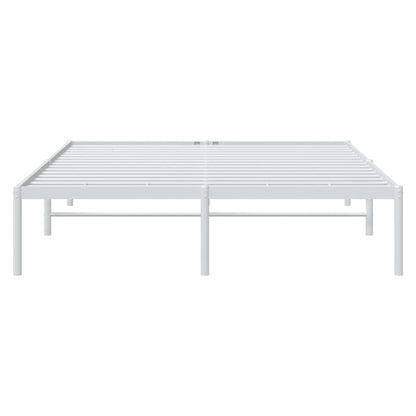Bedframe Metaal Wit 160 x 200 cm zonder hoofdbord