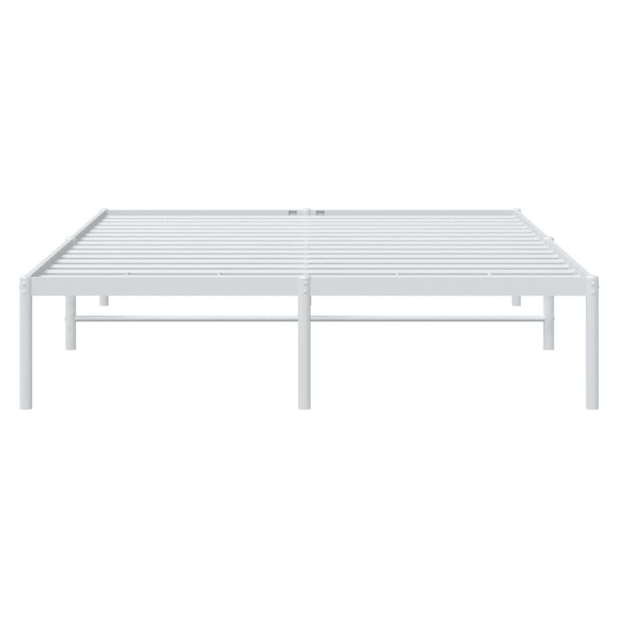 Bedframe Metaal Wit 160 x 200 cm zonder hoofdbord