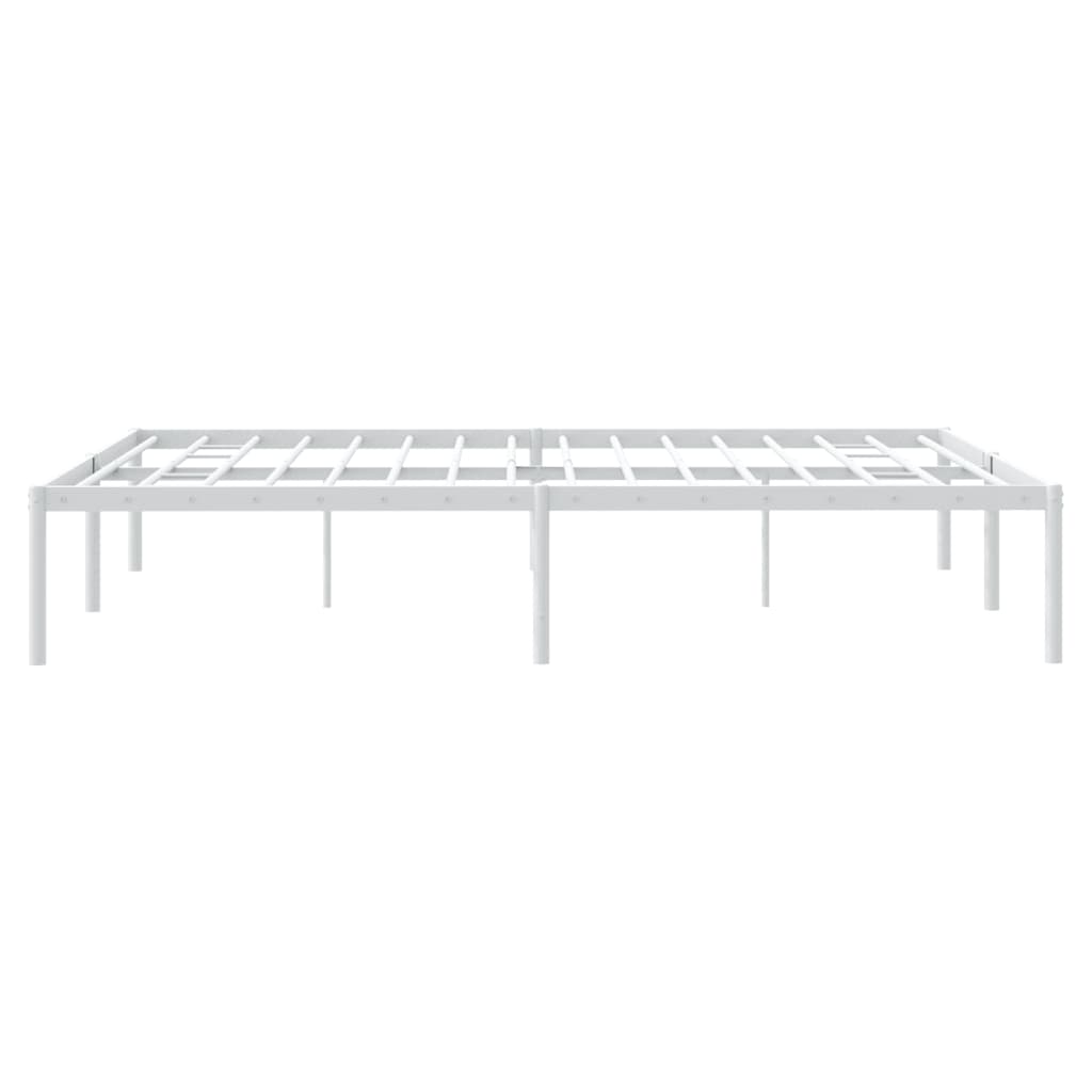 Bedframe Metaal Wit 160 x 200 cm zonder hoofdbord