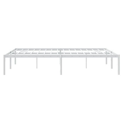 Bedframe Metaal Wit 160 x 200 cm zonder hoofdbord