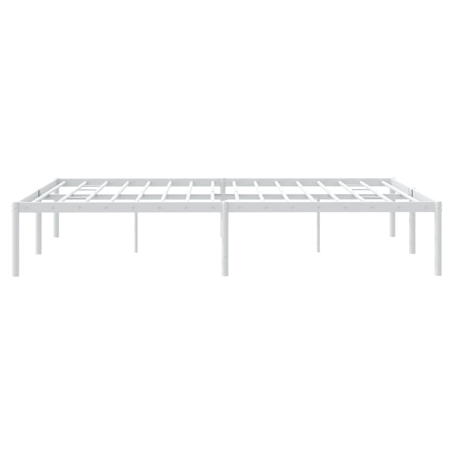 Bedframe Metaal Wit 160 x 200 cm zonder hoofdbord
