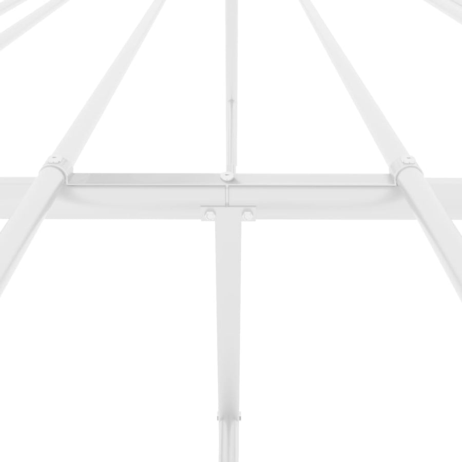 Bedframe Metaal Wit 160 x 200 cm zonder hoofdbord