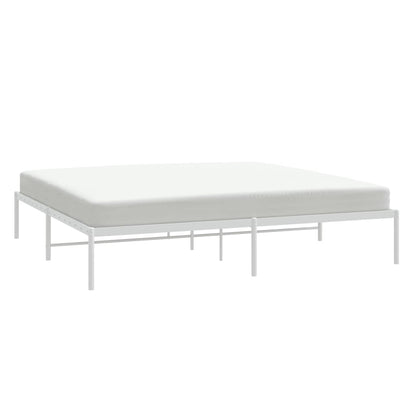 Bedframe Metaal Wit 180 x 200 cm zonder hoofdbord