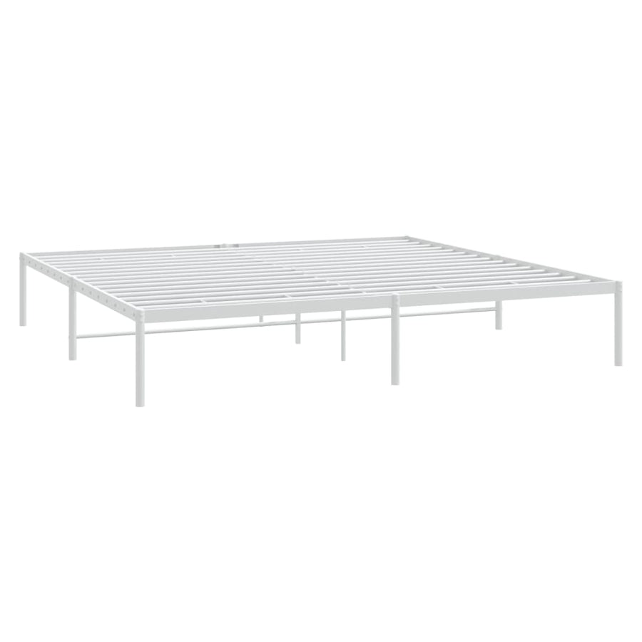 Bedframe Metaal Wit 180 x 200 cm zonder hoofdbord