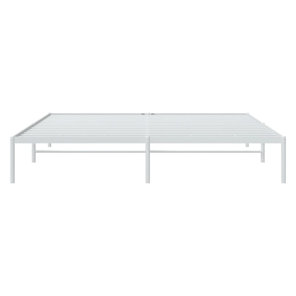 Bedframe Metaal Wit 180 x 200 cm zonder hoofdbord