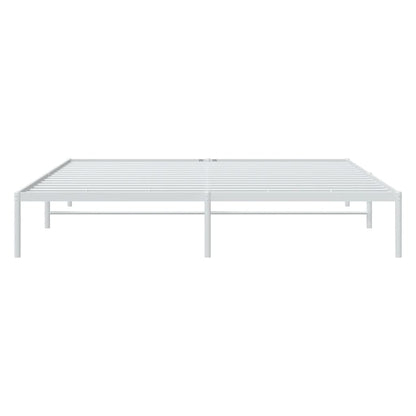 Bedframe Metaal Wit 180 x 200 cm zonder hoofdbord
