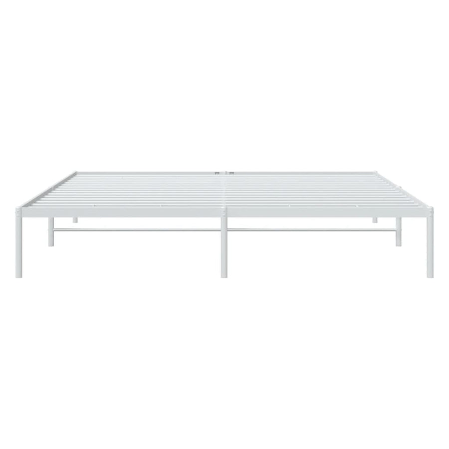 Bedframe Metaal Wit 180 x 200 cm zonder hoofdbord