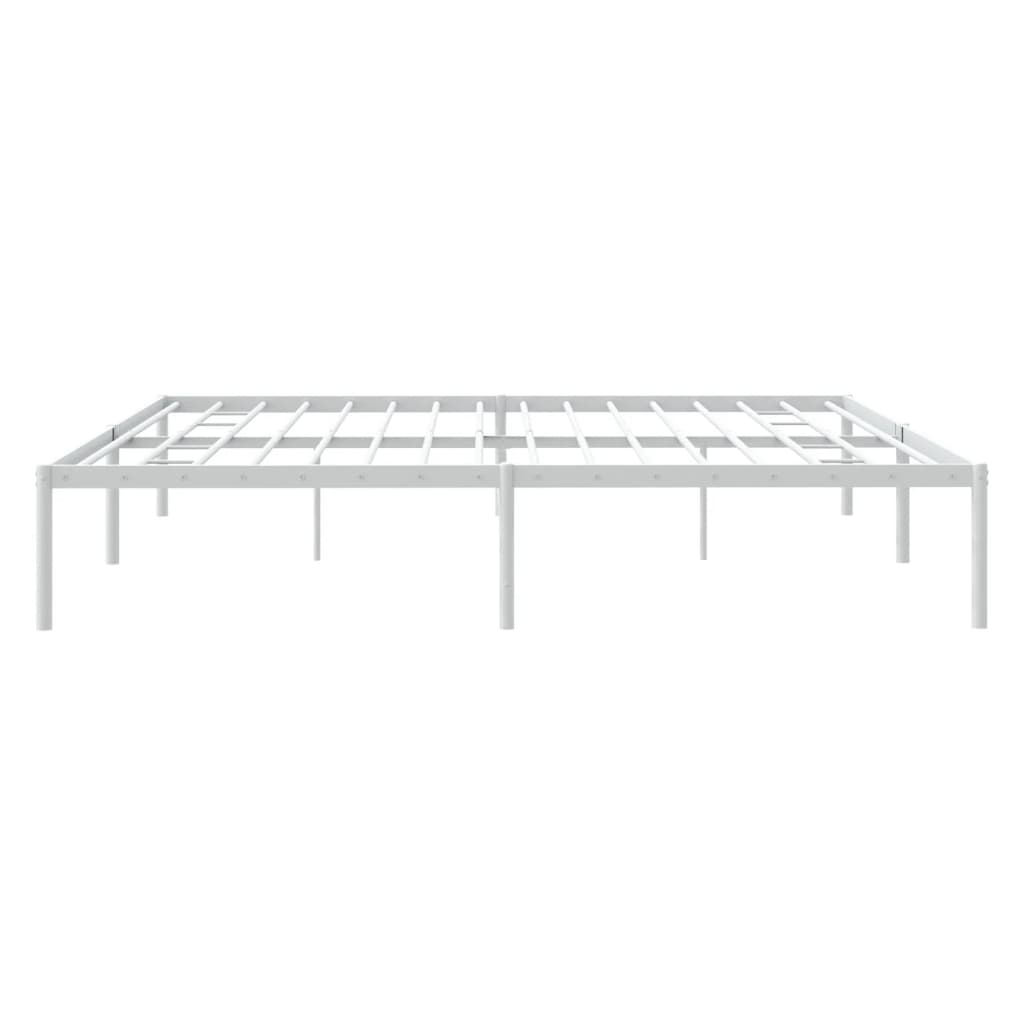 Bedframe Metaal Wit 180 x 200 cm zonder hoofdbord
