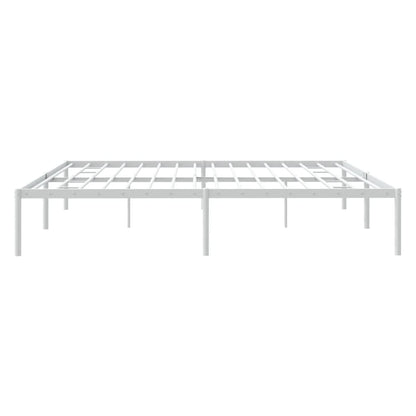 Bedframe Metaal Wit 180 x 200 cm zonder hoofdbord