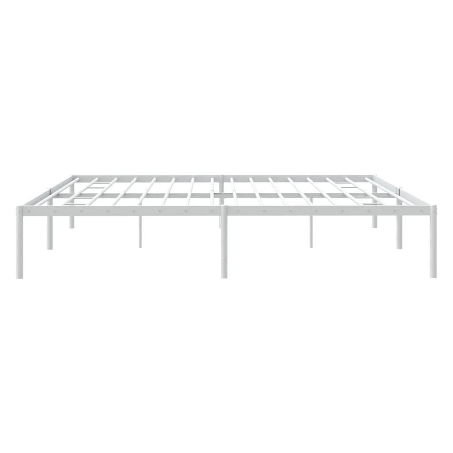 Bedframe Metaal Wit 180 x 200 cm zonder hoofdbord