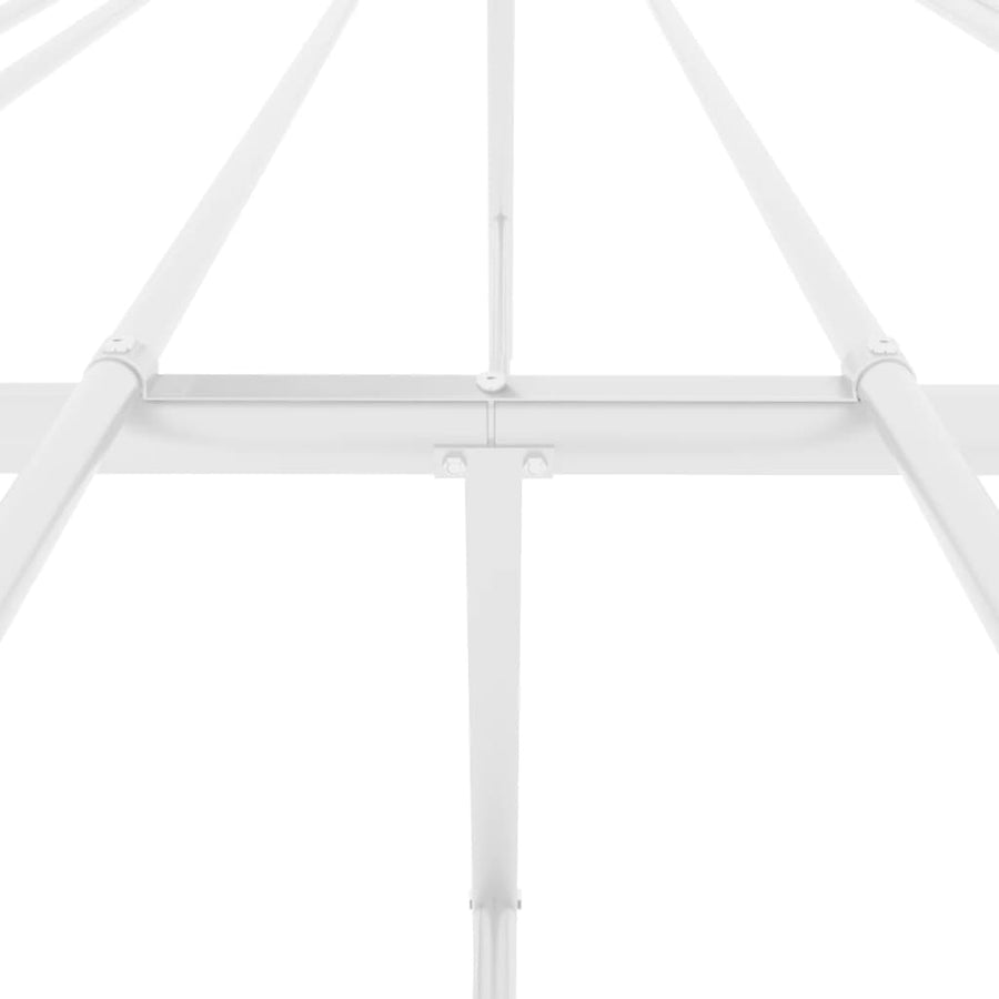 Bedframe Metaal Wit 180 x 200 cm zonder hoofdbord
