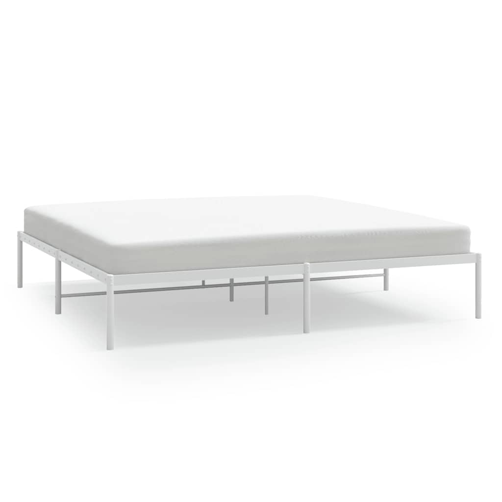 Bedframe Metaal Wit 183X213 Cm