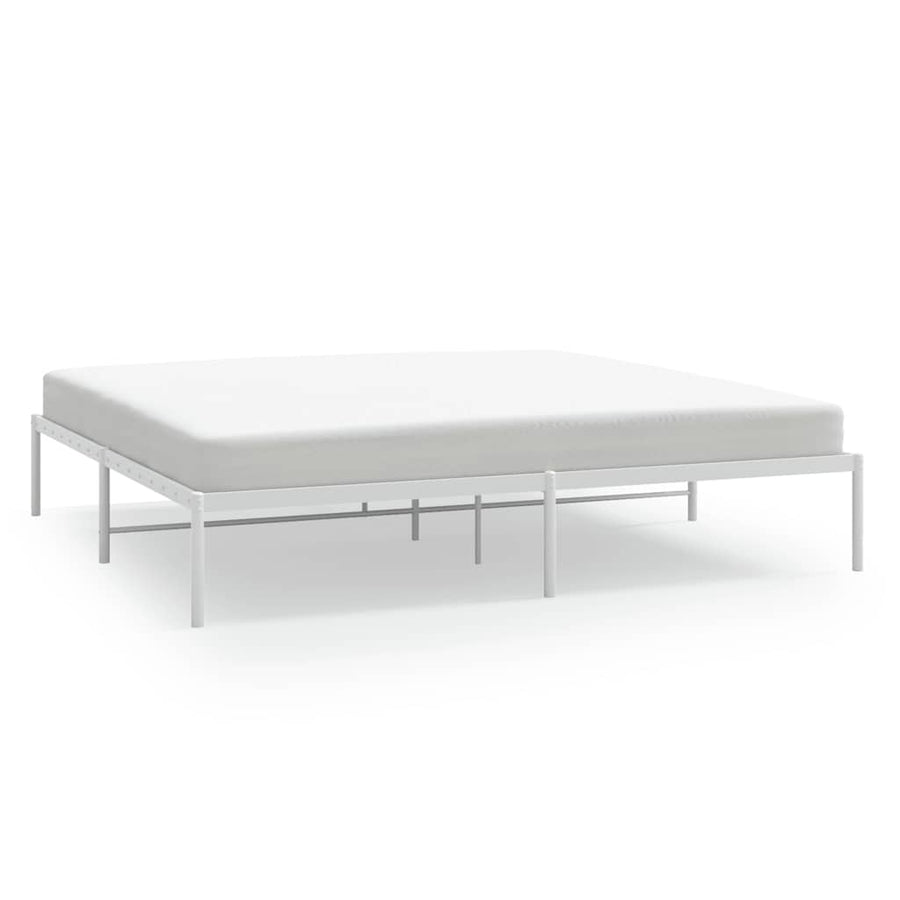 Bedframe Metaal Wit 183X213 Cm