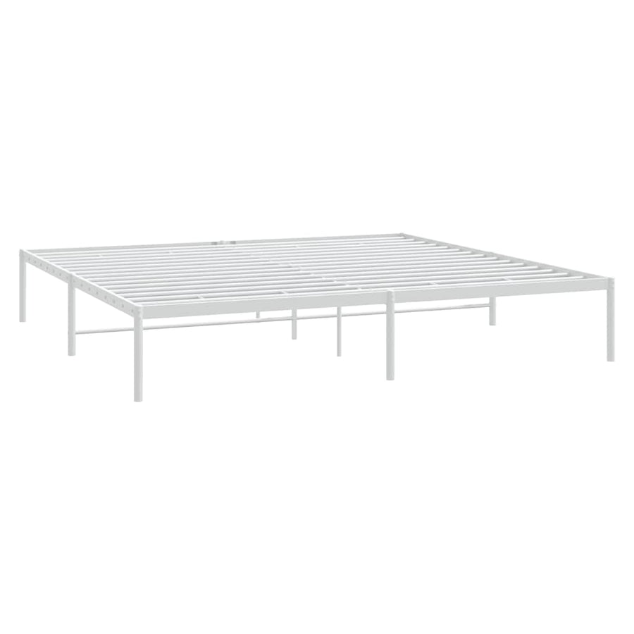 Bedframe Metaal Wit 183X213 Cm