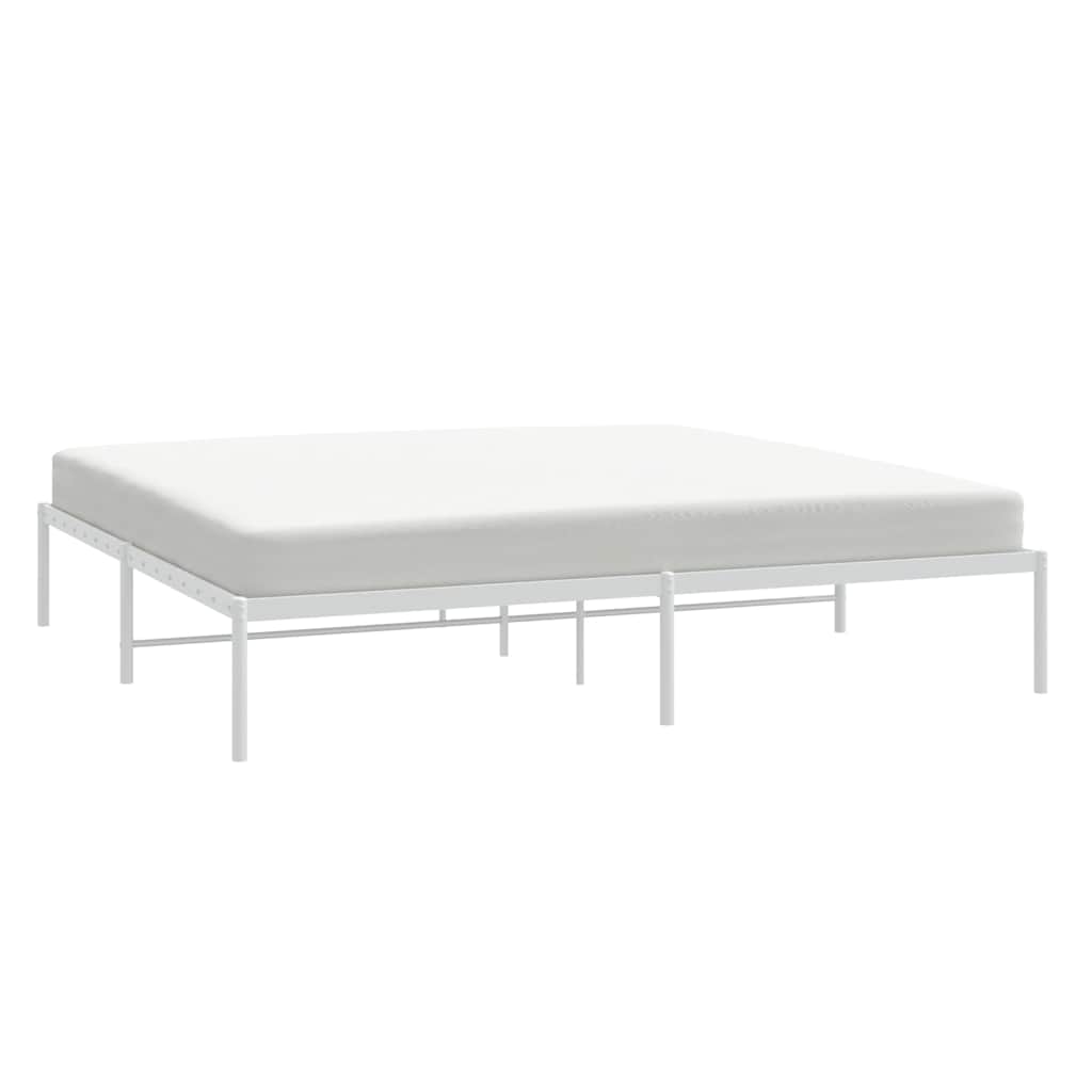 Bedframe Metaal Wit 183X213 Cm