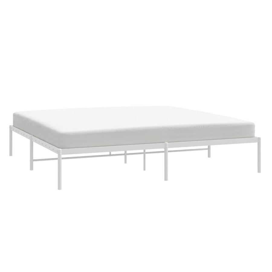 Bedframe Metaal Wit 183X213 Cm