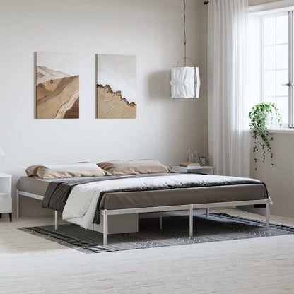 Bedframe Metaal Wit 183X213 Cm