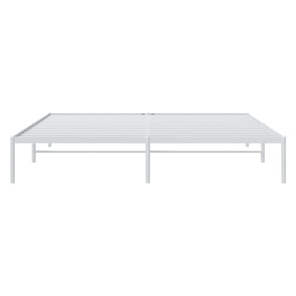 Bedframe Metaal Wit 193 x 203 cm zonder hoofdbord