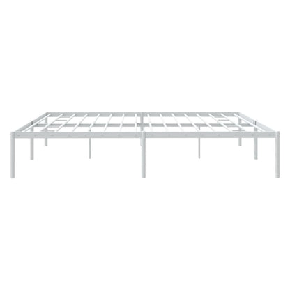 Bedframe Metaal Wit 193 x 203 cm zonder hoofdbord