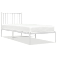 Bedframe Metaal Wit 80 x 200 cm met hoofdbord
