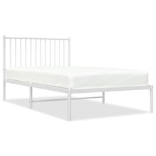 Bedframe Metaal Wit 100 x 190 cm met hoofdbord