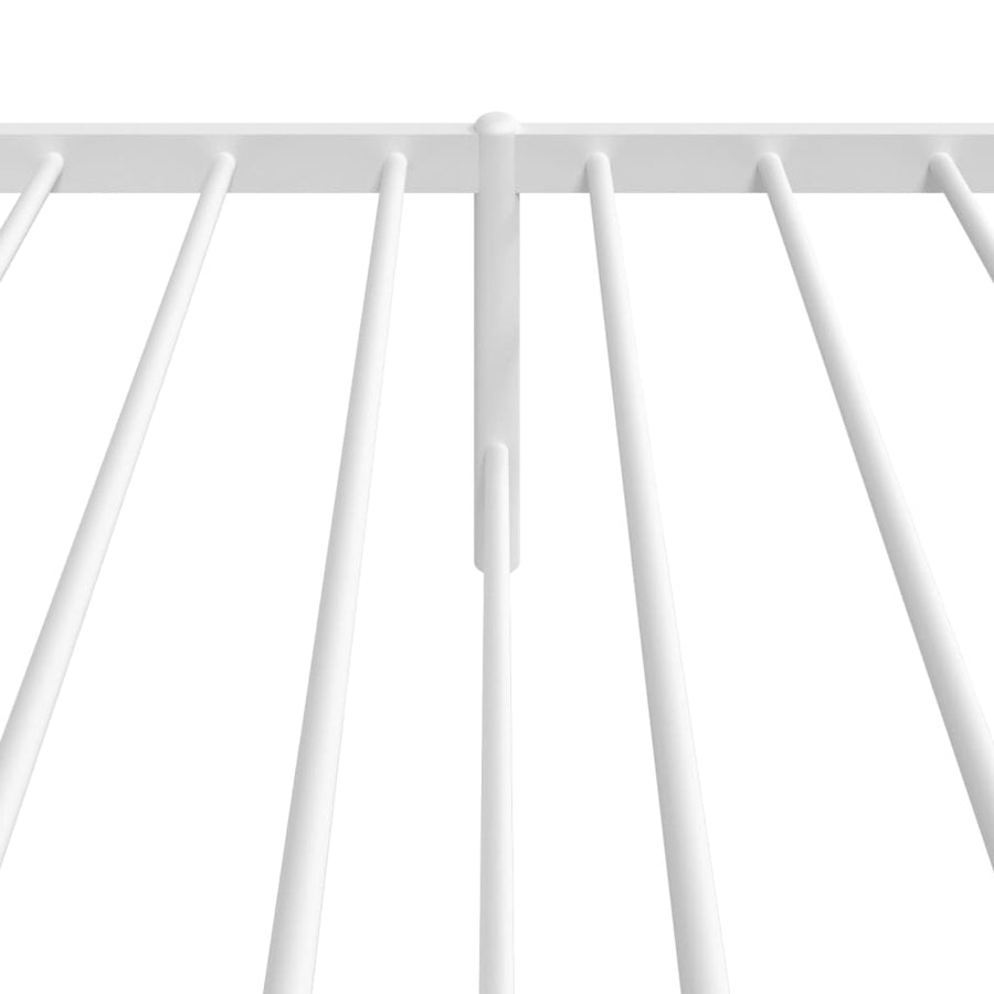 Bedframe Metaal Wit 100 x 190 cm met hoofdbord
