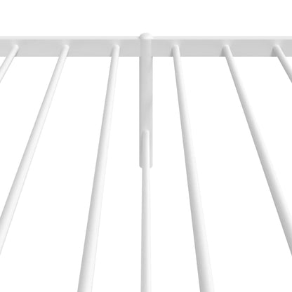 Bedframe Metaal Wit 100 x 200 cm met hoofdbord