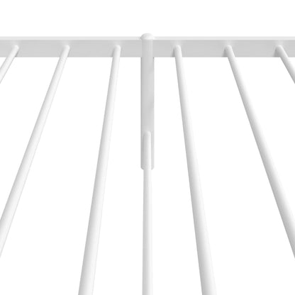 Bedframe Metaal Wit 107 x 203 cm met hoofdbord