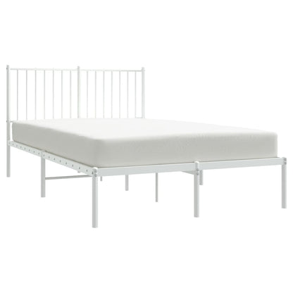 Bedframe Metaal Wit 120 x 190 cm met hoofdbord