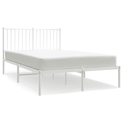Bedframe Metaal Wit 120 x 200 cm met hoofdbord