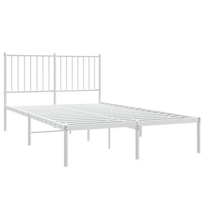 Bedframe Metaal Wit 120 x 200 cm met hoofdbord
