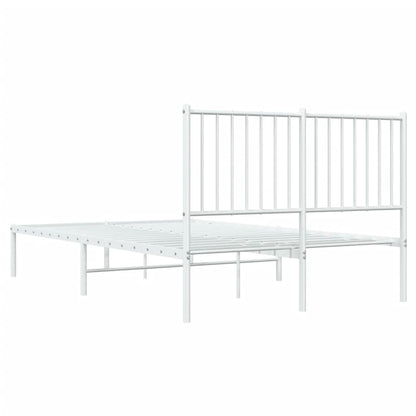 Bedframe Metaal Wit 120 x 200 cm met hoofdbord