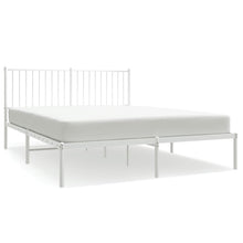 Bedframe Metaal Wit 160 x 200 cm met hoofdbord