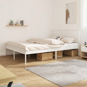 Bedframe metaal wit 160x200 cm met hoofdbord