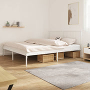 Bedframe metaal wit 183x213 cm met hoofdbord