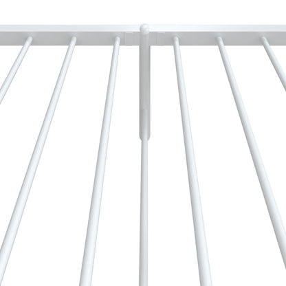 Bedframe Met Hoofd- En Voeteneinde Metaal Wit 80 x 200 cm met hoofdbord & voetbord