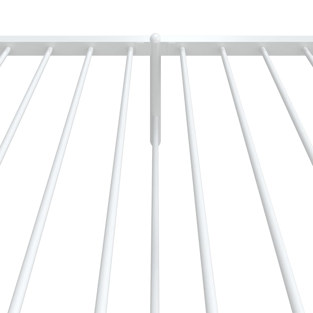 Bedframe Met Hoofd- En Voeteneinde Metaal Wit 90 x 200 cm met hoofdbord & voetbord